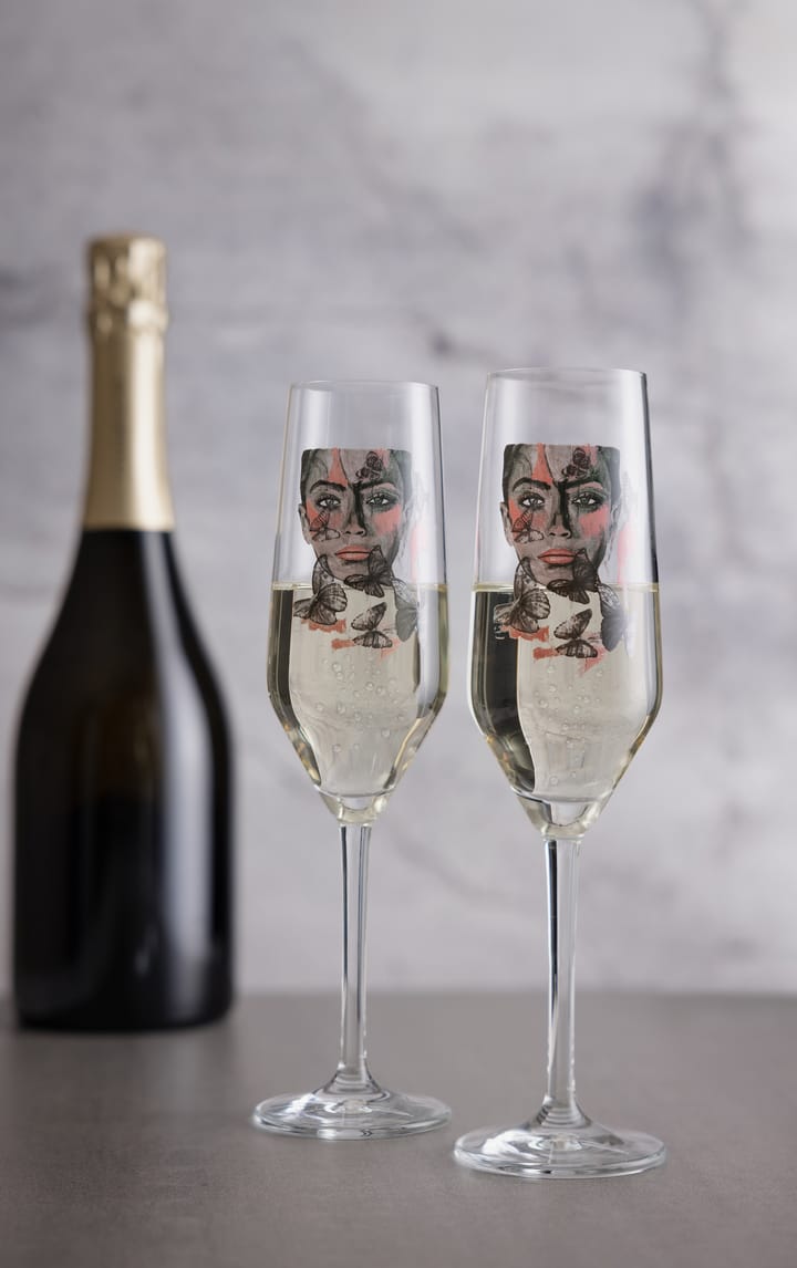 Copa de champagne Butterfly Queen, 30 cl Carolina Gynning