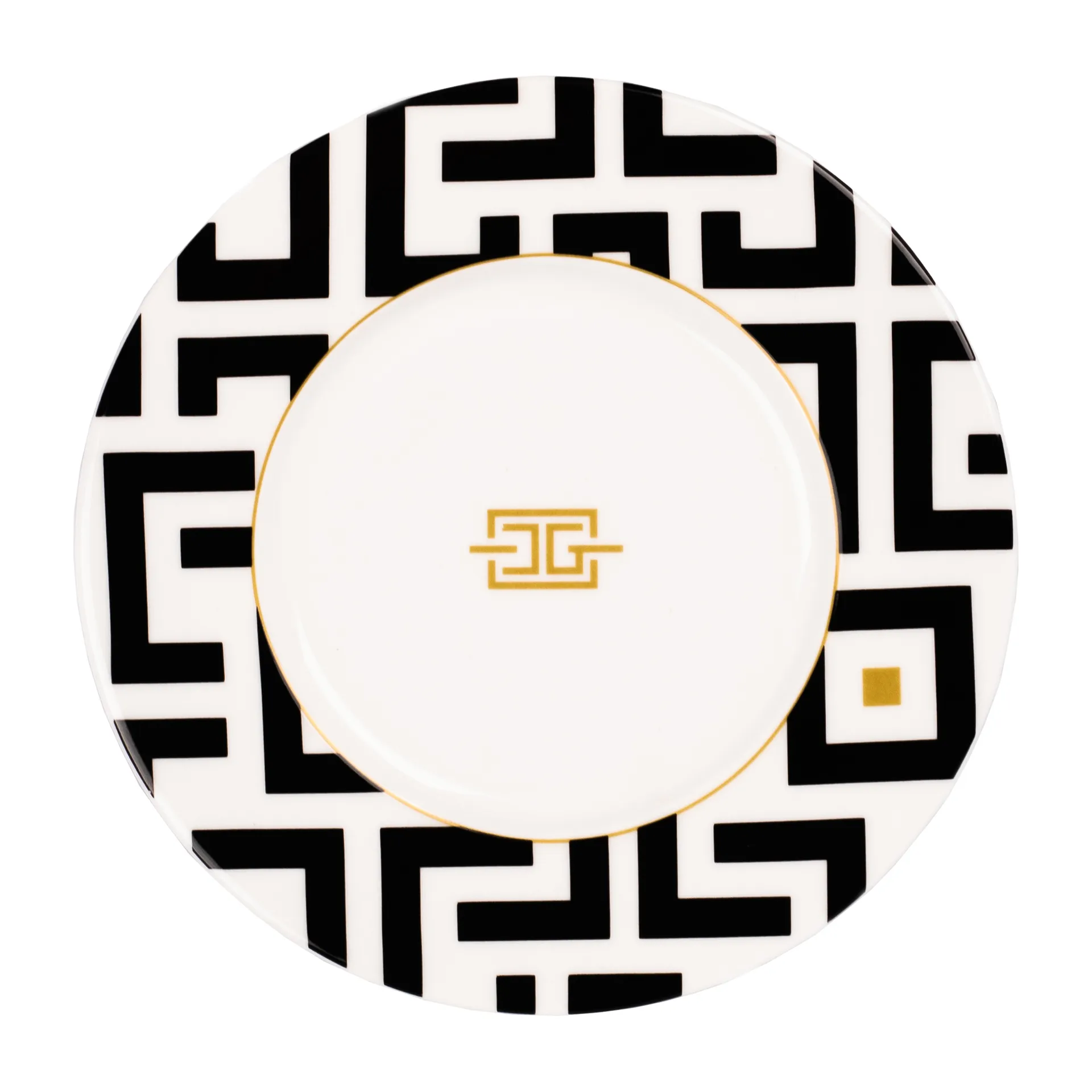 Plato DECO Ø22,5 cm, blanco-negro Carolina Gynning