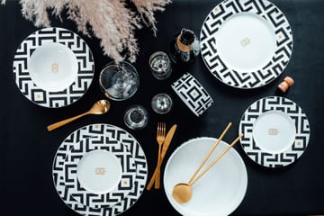 Plato DECO Ø29 cm - blanco-negro - Carolina Gynning