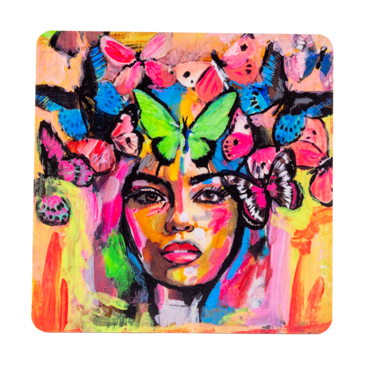Posavasos Coming back to life 9x9 cm - Multi - Carolina Gynning