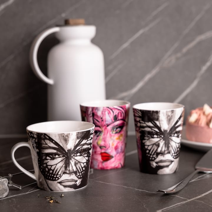 Taza Golden Butterfly 35 cl, Black-white Carolina Gynning