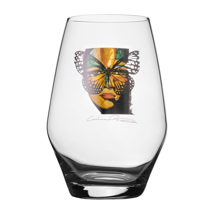 Vaso para bebida Golden Butterfly 35 cl - Clear - Carolina Gynning