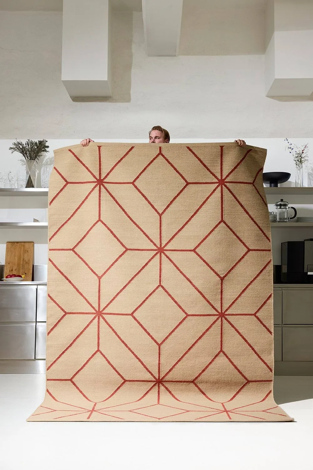 Alfombra Ayur, Beige-Rust, 320x230 cm Chhatwal & Jonsson
