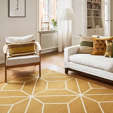 Alfombra Ayur - Masala Yellow-Off White, 320x230 cm - Chhatwal & Jonsson