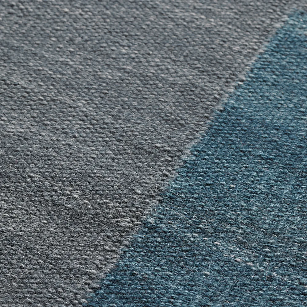 Alfombra de lana Ganga 170x240 cm, Greyish blue-dark blue Chhatwal & Jonsson