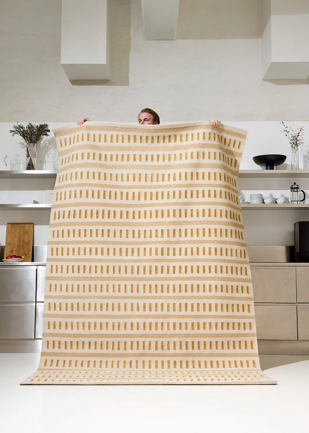 Alfombra de lana Ladakh, Off white-beige-masala yellow, 230x320 cm Chhatwal & Jonsson