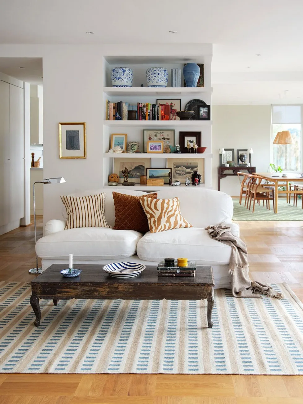 Alfombra de lana Ladakh, Off white-l. beige-heaven blue, 180x270 cm Chhatwal & Jonsson