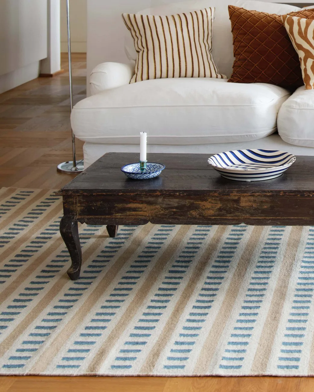 Alfombra de lana Ladakh, Off white-l. beige-heaven blue, 230x320 cm Chhatwal & Jonsson