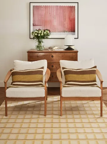 Alfombra de lana Mysore - Off White-Masala Yellow-Yellow, 180x270 cm - Chhatwal & Jonsson