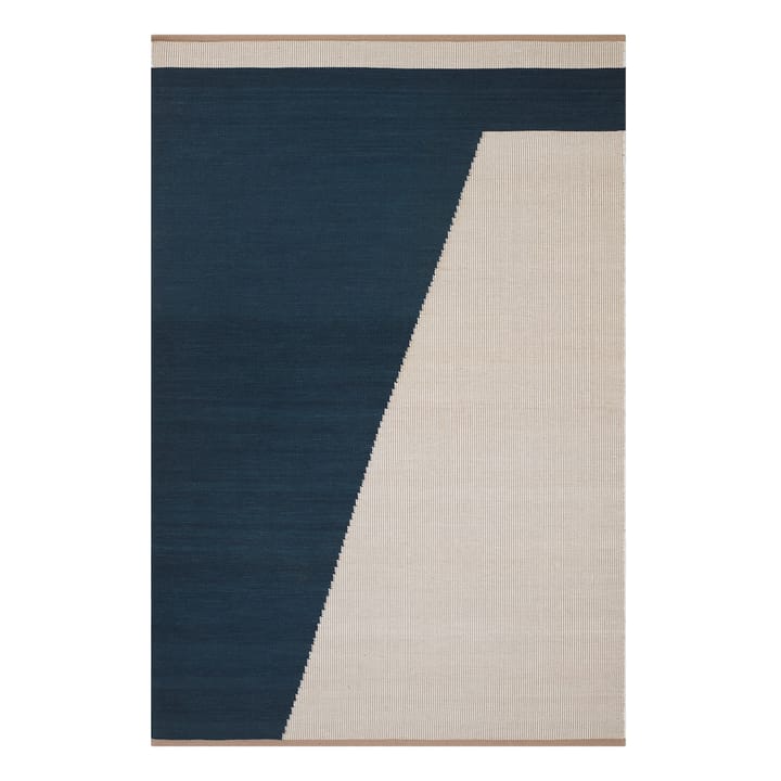 Alfombra de lana Una 180x270 cm - Dark blue-beige-off white - Chhatwal & Jonsson