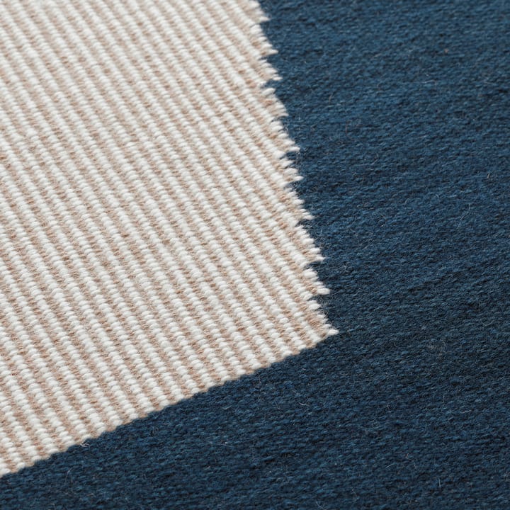 Alfombra de lana Una 180x270 cm, Dark blue-beige-off white Chhatwal & Jonsson
