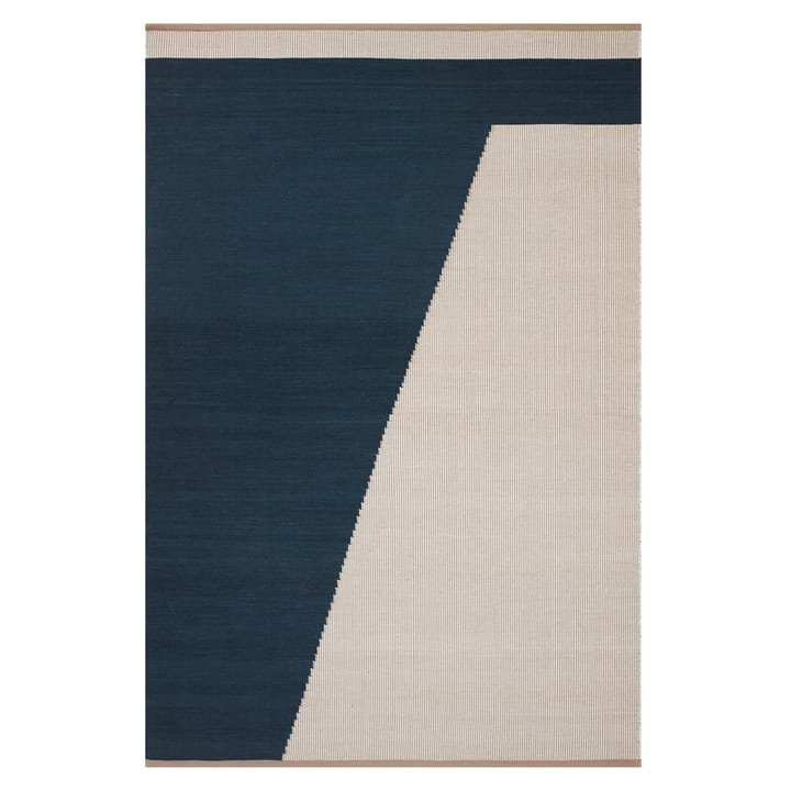 Alfombra de lana Una 230x320 cm - Dark blue-beige-off white - Chhatwal & Jonsson
