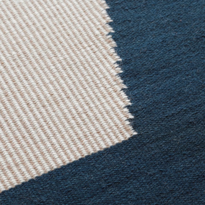 Alfombra de lana Una 230x320 cm, Dark blue-beige-off white Chhatwal & Jonsson