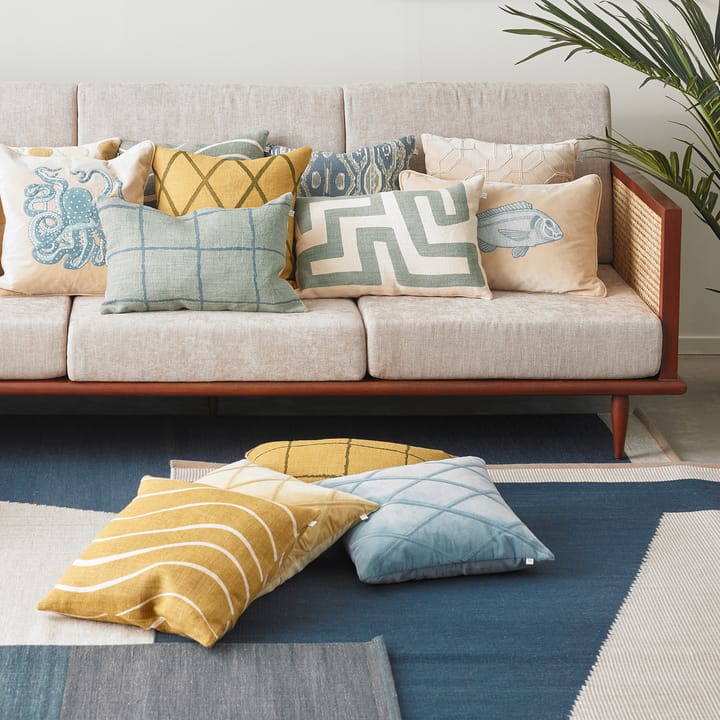 Alfombra de lana Una 230x320 cm, Dark blue-beige-off white Chhatwal & Jonsson
