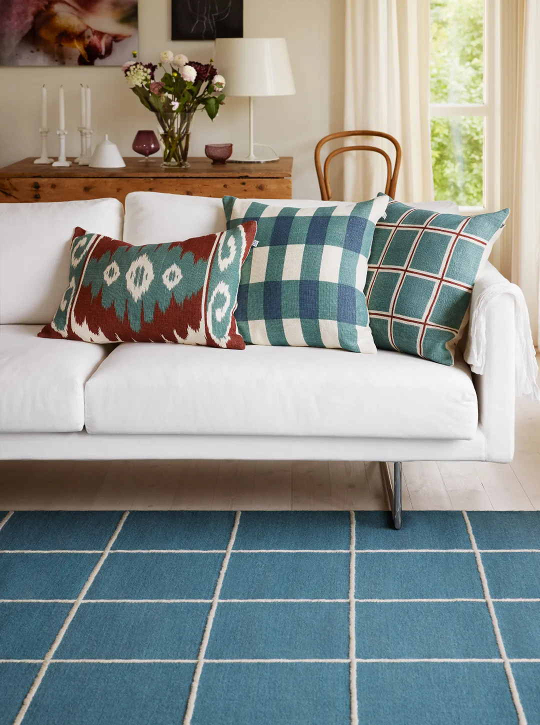 Alfombra Milan, Heaven blue-off white, 230x320 cm Chhatwal & Jonsson