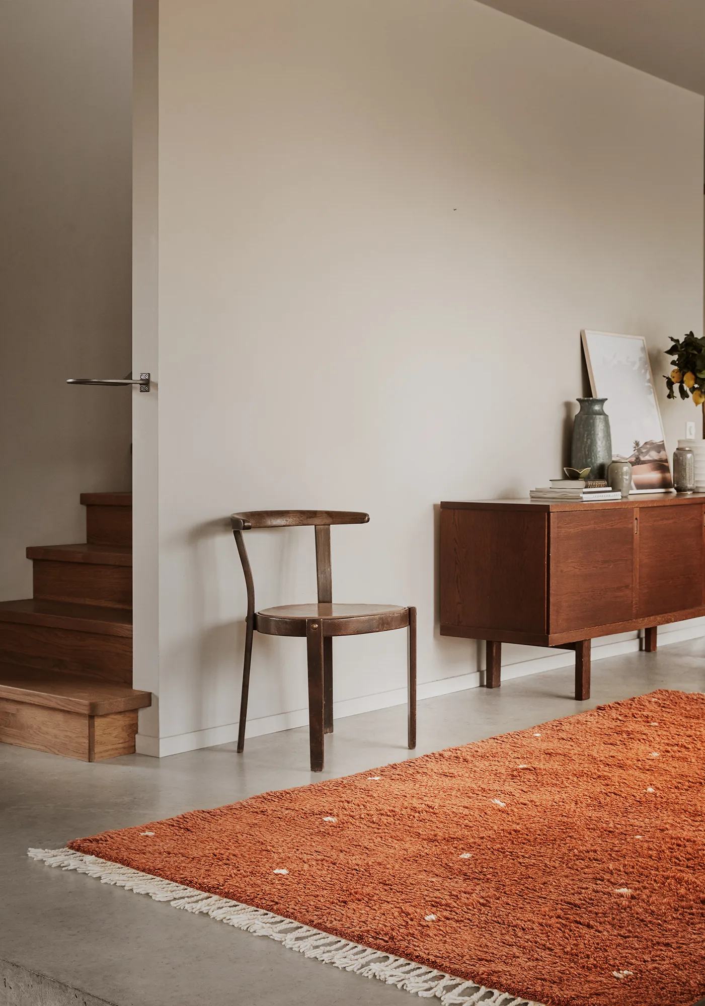 Alfombra Ravi 177x266 cm, Orange-off white Chhatwal & Jonsson