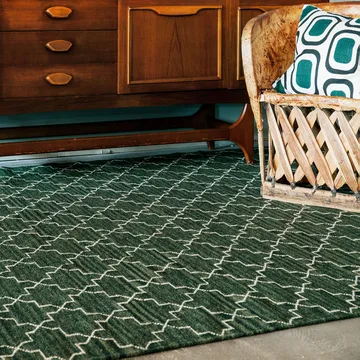 Alfombra Varanasi 180x272 cm - Green-off white - Chhatwal & Jonsson