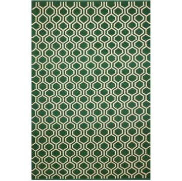 Alfombra Varanasi 234x323 cm - Green-off white - Chhatwal & Jonsson