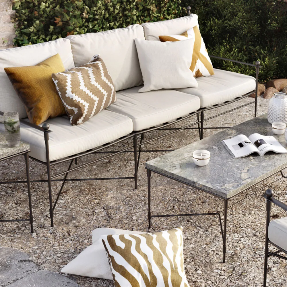 Cojín Zebra Outdoor 50x50 cm, Sage/off white, 50 cm Chhatwal & Jonsson