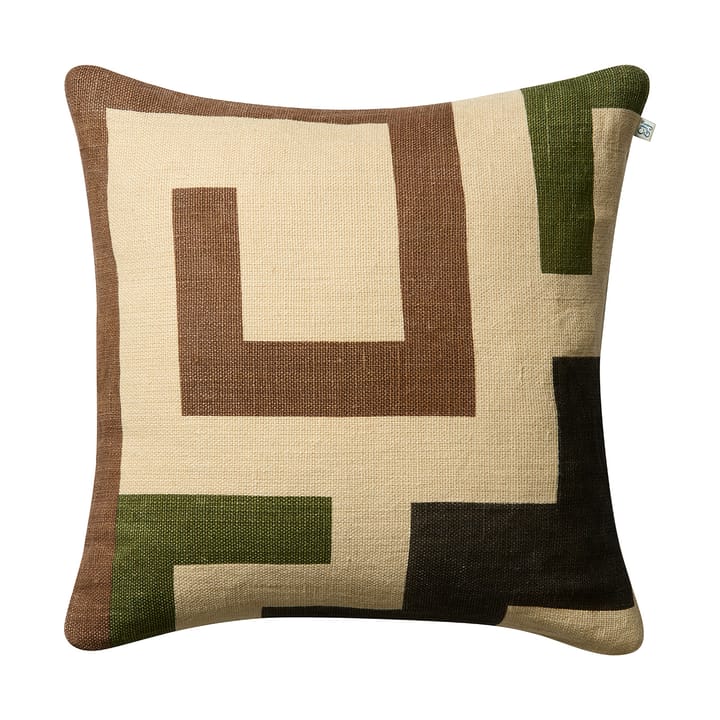Funda de cojín Aman 50x50 cm - Taupe-cactus green-brown - Chhatwal & Jonsson
