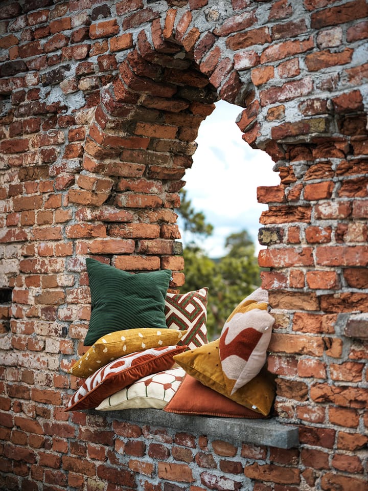 Funda de cojín Arun 50x50 cm, Terracotta-forest green Chhatwal & Jonsson