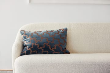 Funda de cojín Chand 40x60 cm - Sea blue-cognac - Chhatwal & Jonsson