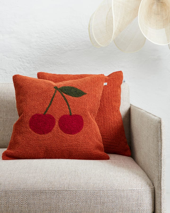 Funda de cojín Cherry 50x50 cm - Apricot orange-red-green - Chhatwal & Jonsson