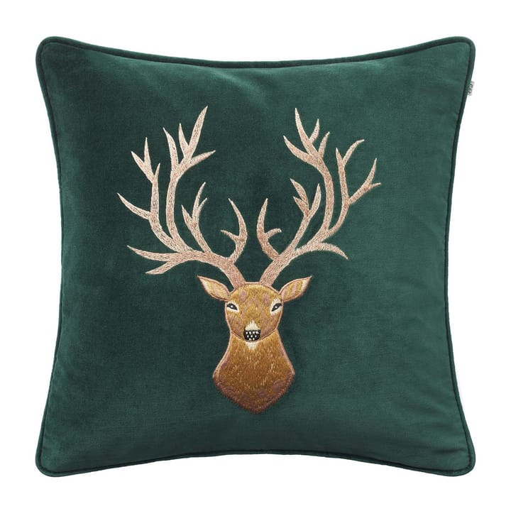 Funda de cojín Embroidered Reindeer 50x50 cm - Verde - Chhatwal & Jonsson