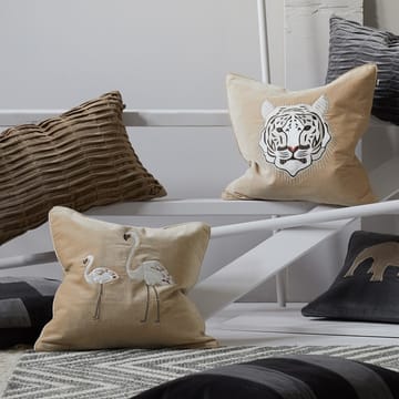 Funda de cojín Embroidered Tiger 50x50 cm - Beige - Chhatwal & Jonsson