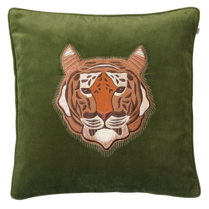 Funda de cojín Embroidered Tiger 50x50 cm - Cactus green - Chhatwal & Jonsson