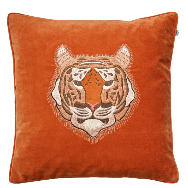 Funda de cojín Embroidered Tiger 50x50 cm - Orange - Chhatwal & Jonsson