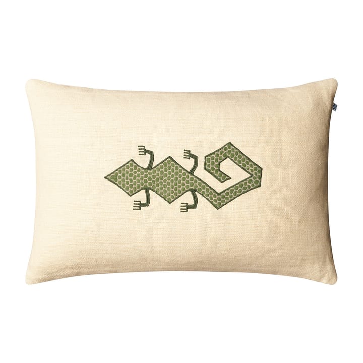 Funda de cojín Gecko 60x40 cm, Light beige-cactus green Chhatwal & Jonsson