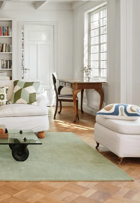 Funda de cojín Godavari 50x50 cm, Heaven blue-aqua-sand-offwhite Chhatwal & Jonsson