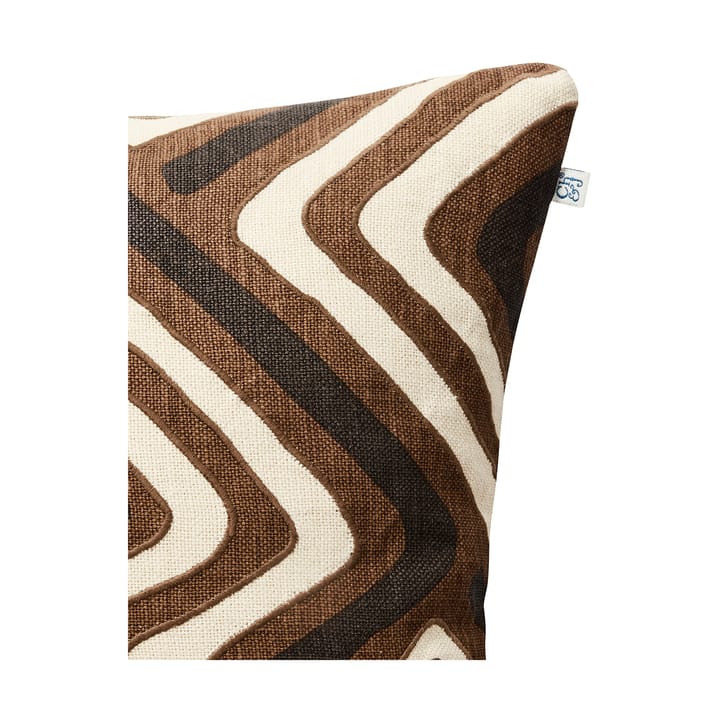 Funda de cojín Gujarat 50x50 cm, Dark Brown-Taupe Chhatwal & Jonsson
