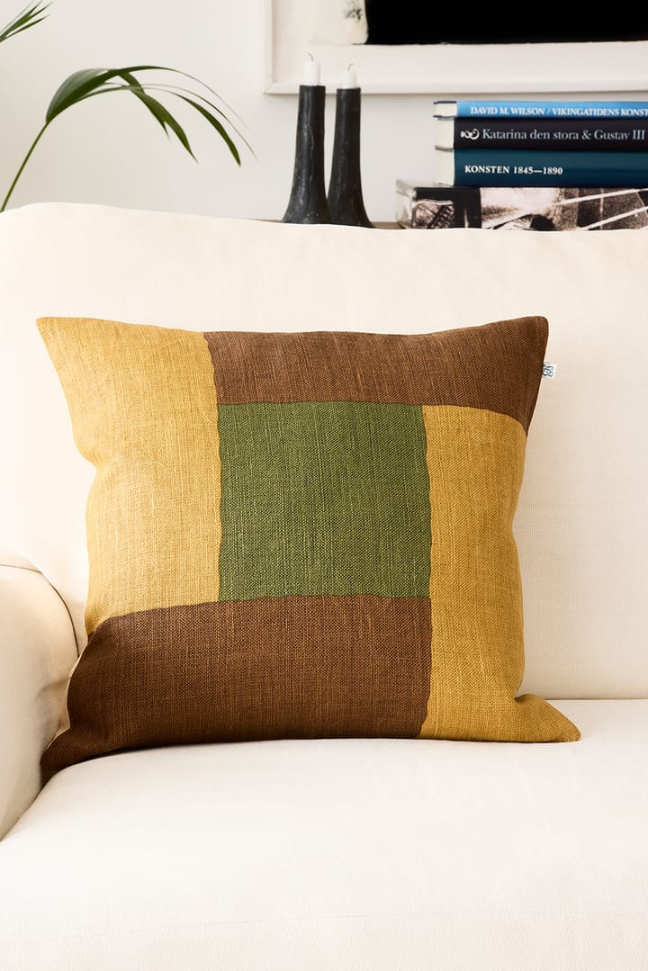 Funda de cojín Halo 50x50 cm, Taupe-Spicy Yellow-CactusGreen Chhatwal & Jonsson