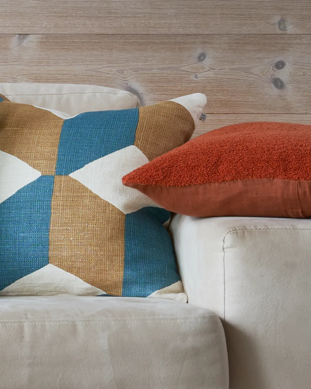 Funda de cojín Hawa 50x50 cm, Heaven Blue/Khaki Chhatwal & Jonsson