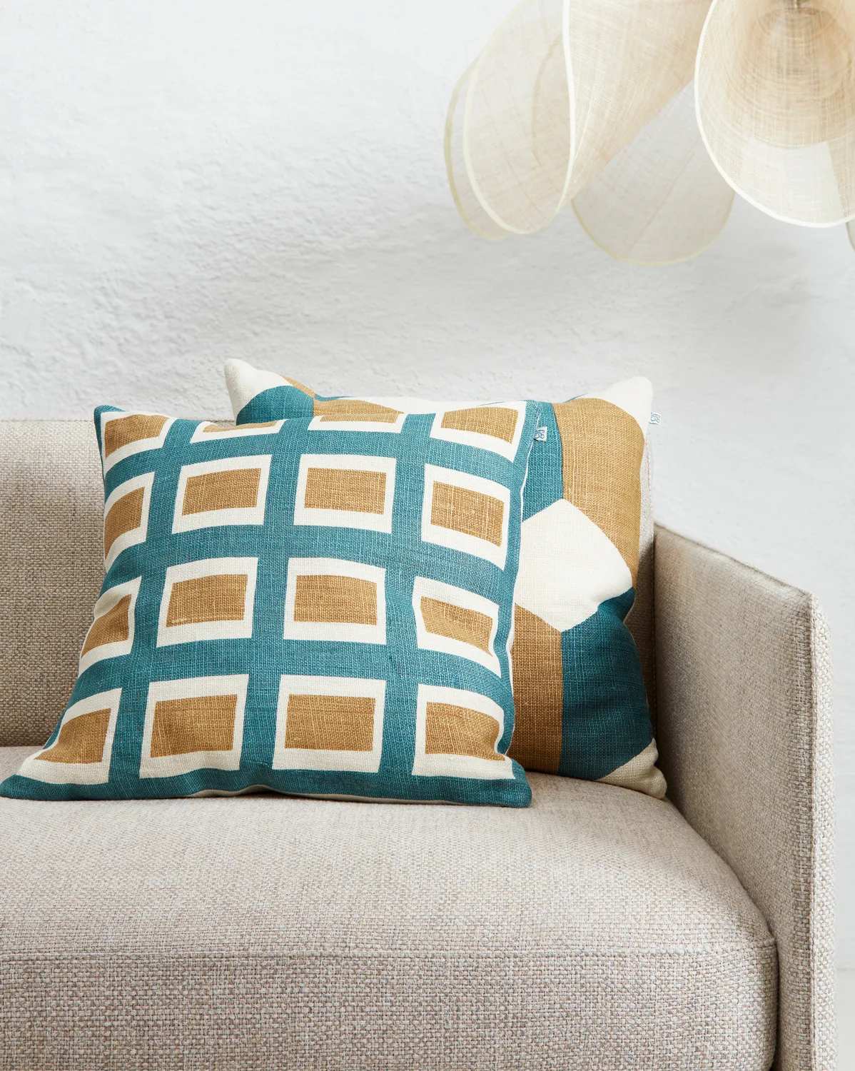 Funda de cojín Hira 50x50 cm, Heaven Blue/Khaki Chhatwal & Jonsson