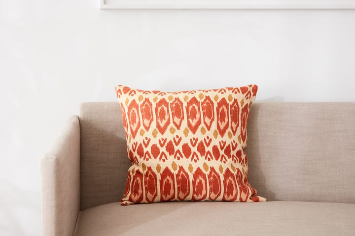 Funda de cojín Ikat Bombay 50x50 cm, Apricot naranja-rose-yellow Chhatwal & Jonsson