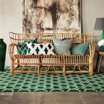 Funda de cojín Ikat Kerela 50x50 cm - verde-blanco - Chhatwal & Jonsson
