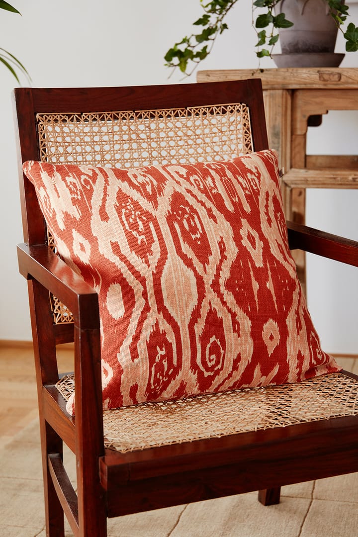 Funda de cojín Ikat Madras 50x50 cm, Apricot naranja-rose Chhatwal & Jonsson