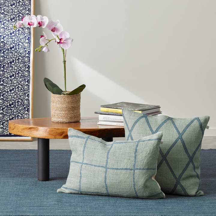 Funda de cojín Ikat Orissa 50x50 cm, Aqua-heaven blue Chhatwal & Jonsson