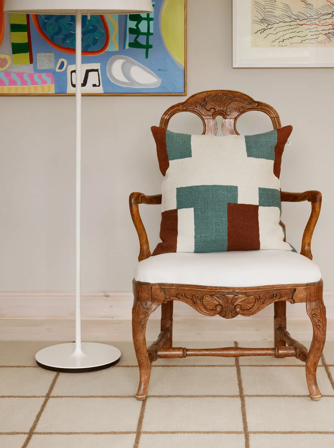 Funda de cojín Jay, Terracotta-heaven blue, 50x50 cm Chhatwal & Jonsson