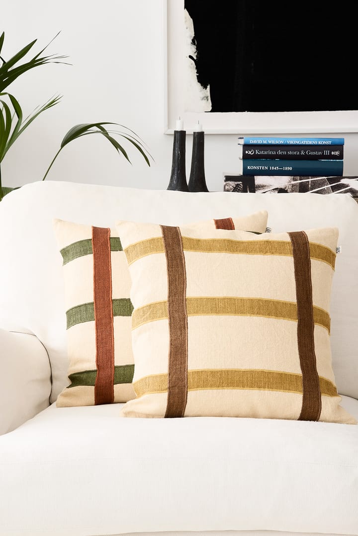 Funda de cojín Kiran 50x50 cm, Spicy Yellow-Taupe Chhatwal & Jonsson