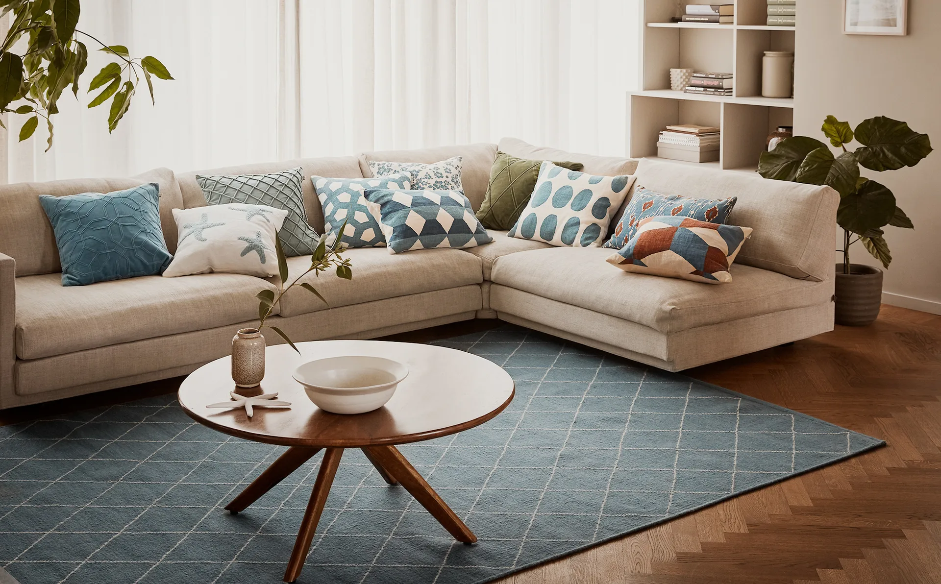 Funda de cojín Meera 50x50 cm, Heaven blue Chhatwal & Jonsson