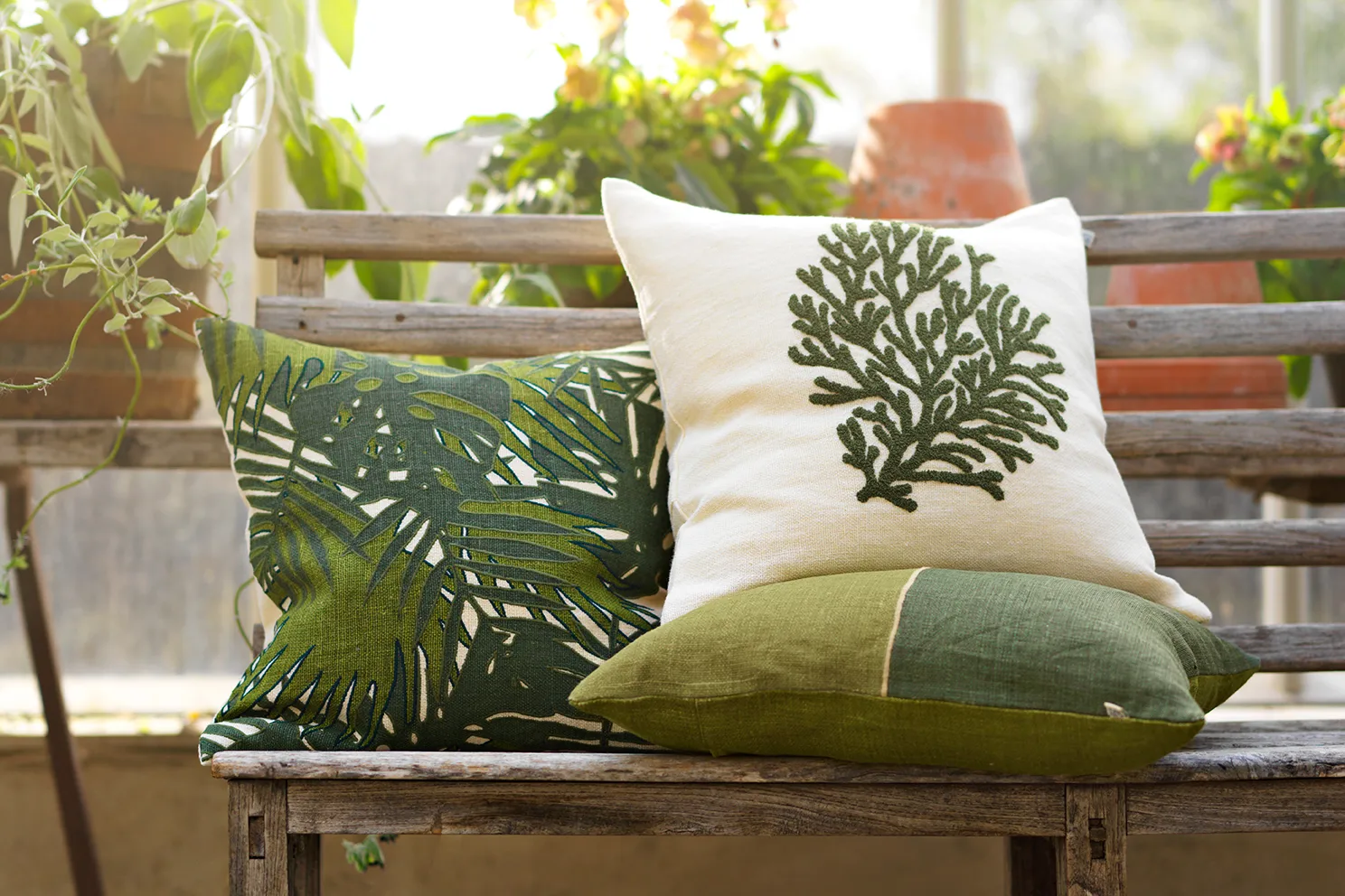 Funda de cojín Palm 50x50 cm, Green-cactus green Chhatwal & Jonsson