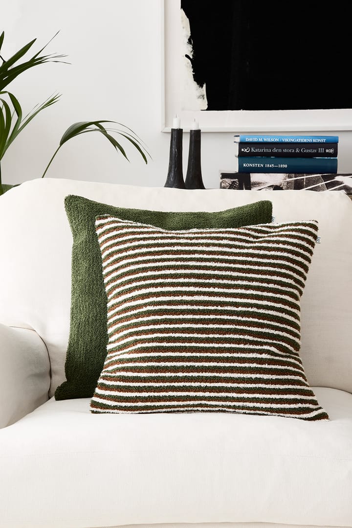 Funda de cojín Raipur 50x50 cm, Cognac-Cactus Green-Off White Chhatwal & Jonsson
