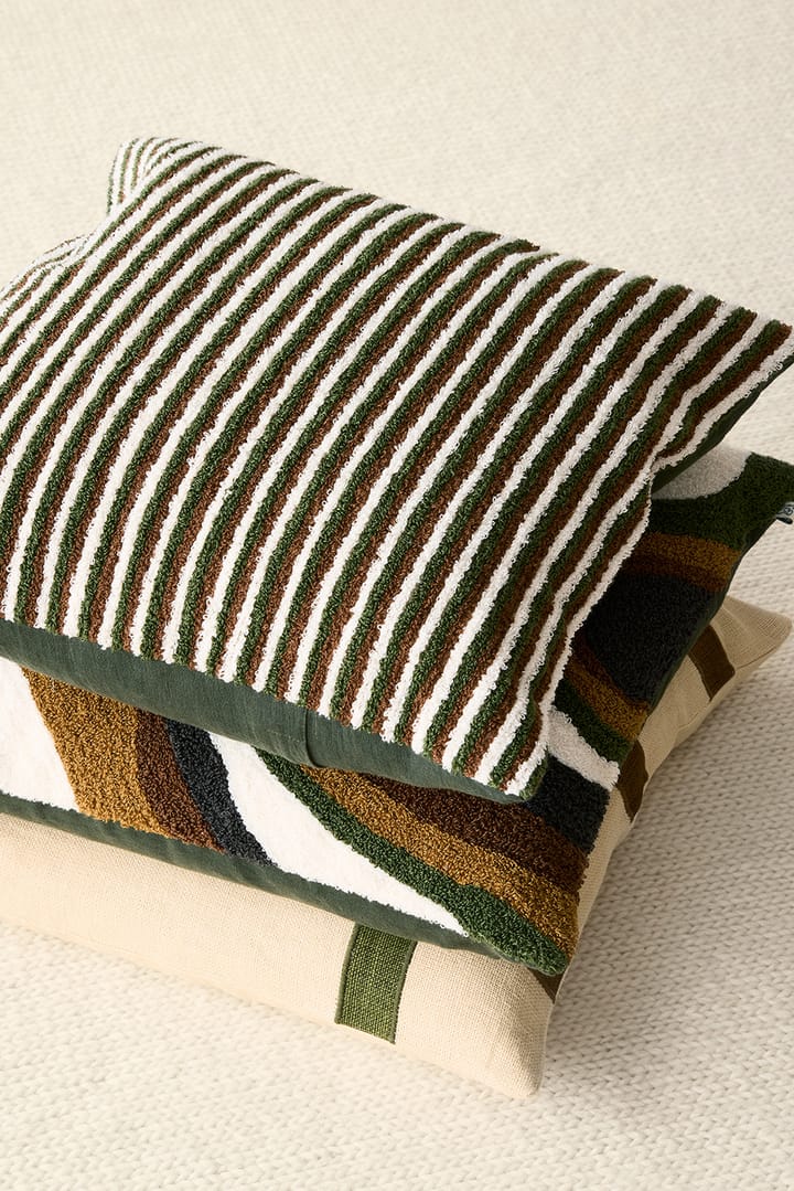 Funda de cojín Raipur 50x50 cm, Cognac-Cactus Green-Off White Chhatwal & Jonsson