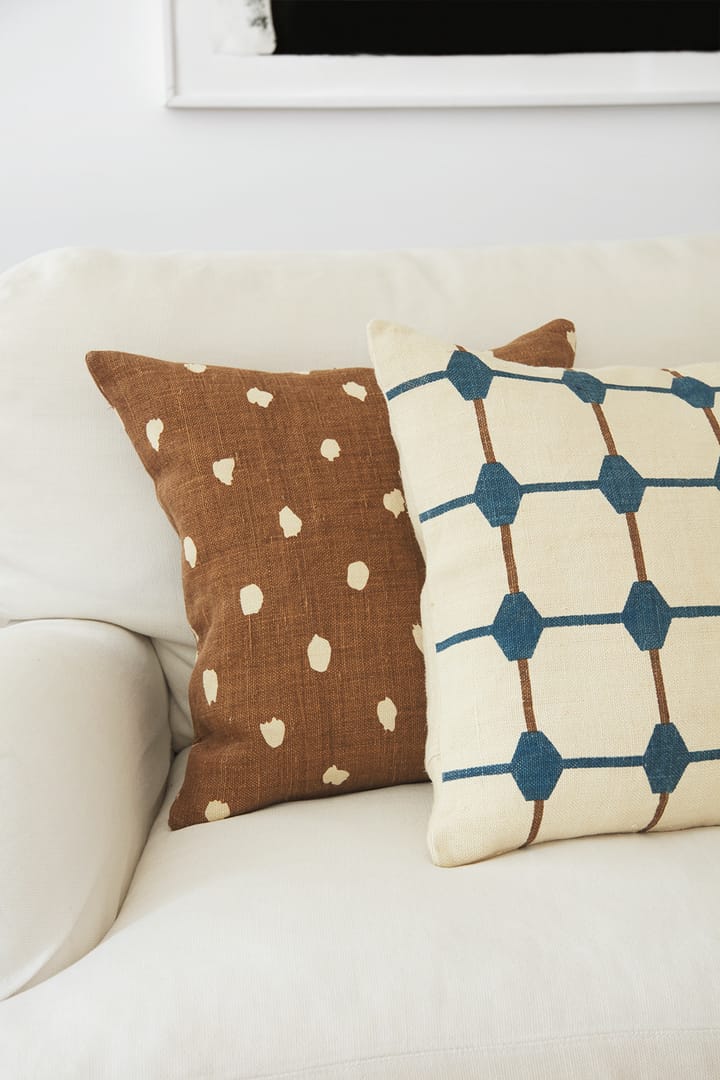 Funda de cojín Rakhi 50x50 cm, Palace blue-taupe Chhatwal & Jonsson