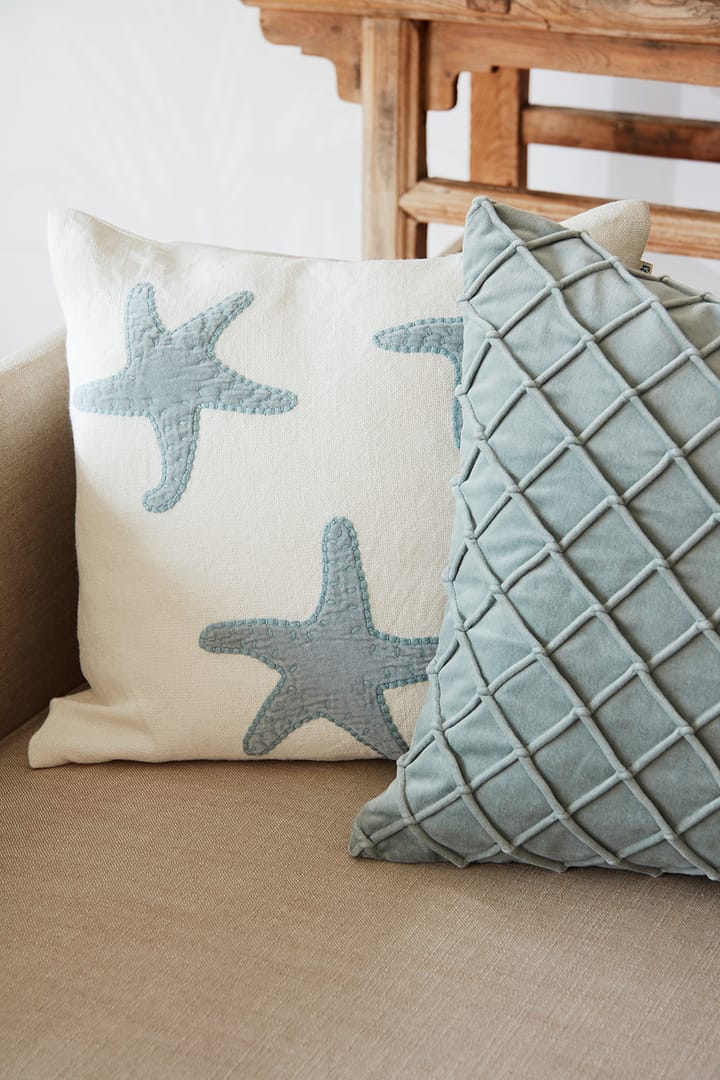 Funda de cojín Star Fish 50x50 cm, Off white-aqua Chhatwal & Jonsson