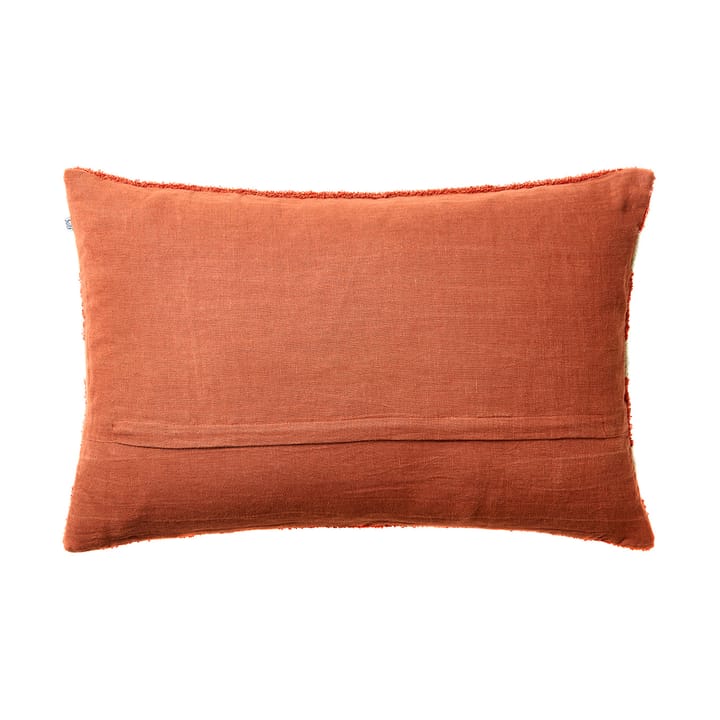 Funda de cojín Stripe linen boucle 40x60 cm, Apricot orange-aqua Chhatwal & Jonsson